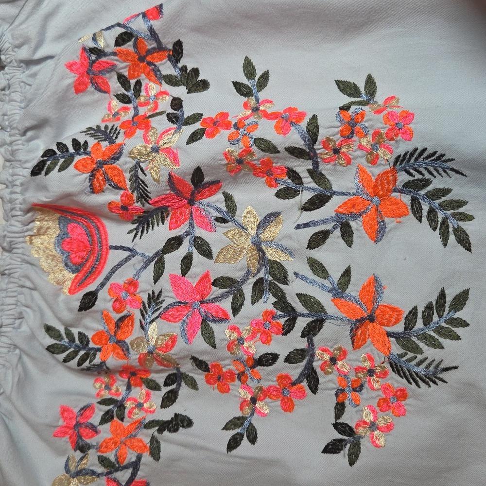 FREE PEOPLE Elegant Embroidered Floral DRESS Size S - Picture 8 of 8
